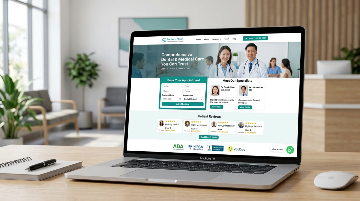 Clinic and Doctor Website Design UI