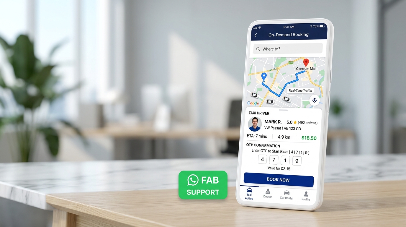 Car Rental and Taxi Booking Mobile App UI